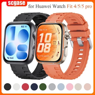 สายรัดซิลิโคนอ่อนนุ่มสําหรับ Huawei Watch Fit 5/5 pro band เปลี่ยนสร้อยข้อมือกีฬา Huawei Watch fit 3/4 Pro อุปกรณ์เสริม