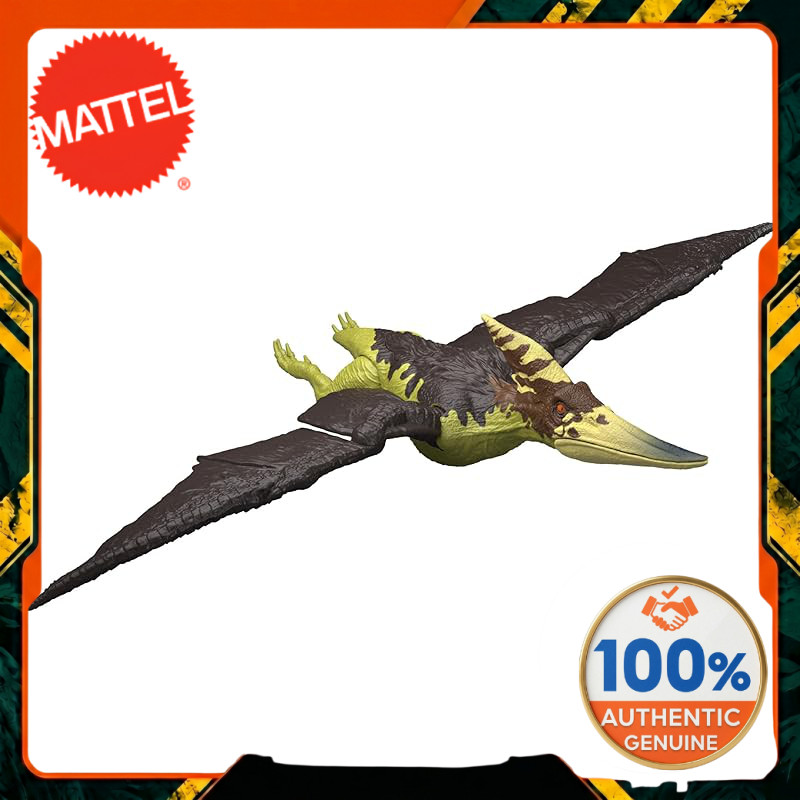Mattel Jurassic World Pteranodon Action Figure Roaring and Light-Up Dinosaur Toy for Kids