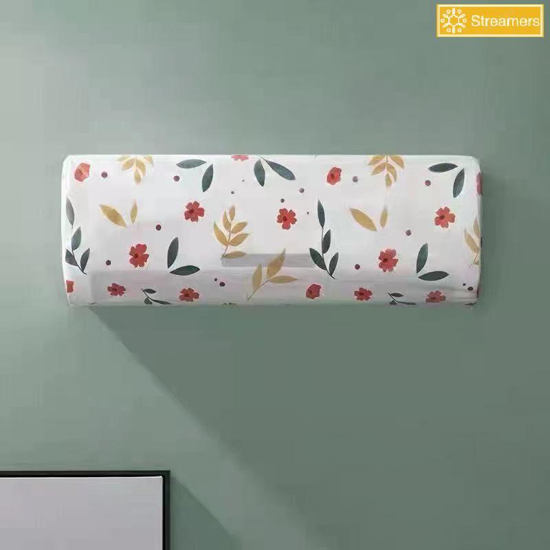 {Streamers} สุ่มสไตล์เครื่องปรับอากาศฝาครอบกันฝุ่นพัดลมติดผนัง Universal Minimalist การ์ตูนล้างทําความสะอาดได้เครื่องปรับอากาศกันฝุ่นใหม่