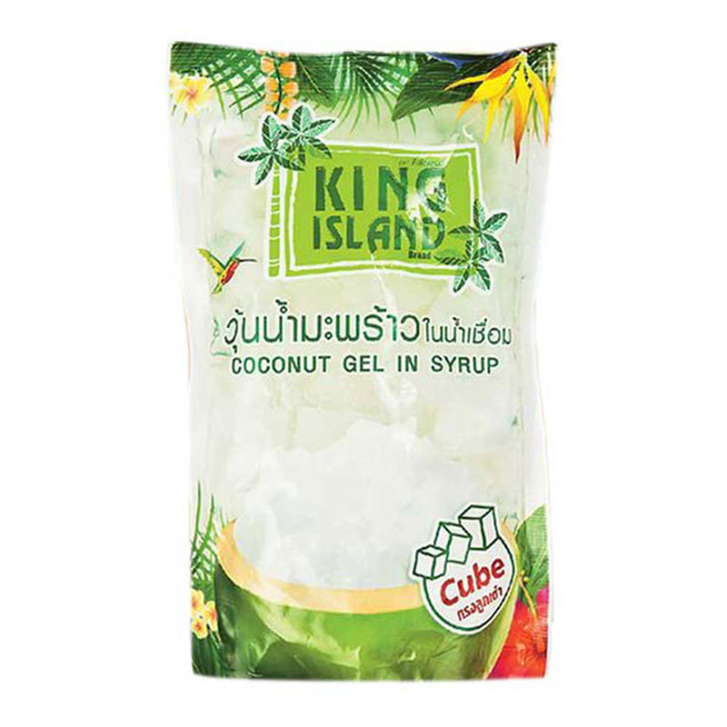 คิงไอแลนด์ วุ้นมะพร้าวน้ำเชื่อม 1 กก. (KING ISLAND Coconut Jelly Syrup 1 kg) โปโลแมน POLOMAN
