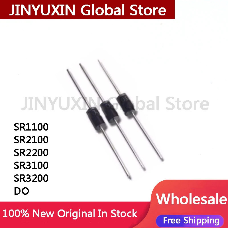 5 ชิ้น SR1100 SR2100 SR2200 SR3100 SR3200 Schottky ไดโอดในสต็อกขายส่ง