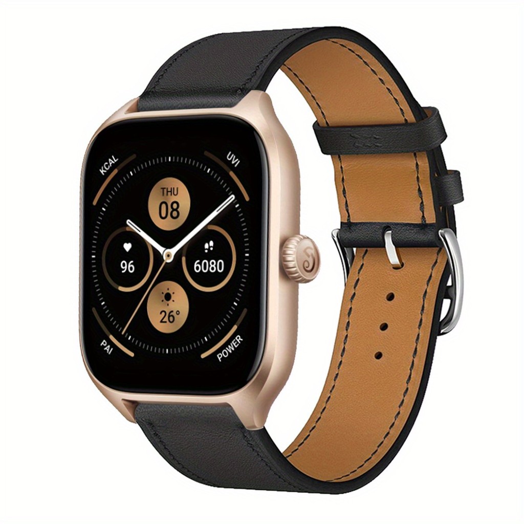 สายหนังสําหรับ Amazfit GTS/GTS 2 Mini/GTS 2/GTS 3/GTS 4 Mini, สายหนัง PU สําหรับผู้ชายและผู้หญิง, สา