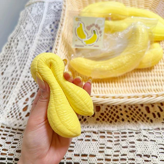 ผลไม้น่ารัก Squishy ความเครียดลูกบอล Fidget Sensory ของเล่นบีบความเครียดบรรเทาของเล่น Anti-Anxiety กล้วยยืดช้า Rising ของเล่น