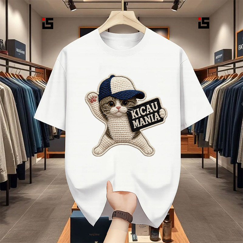(ผ้าฝ้าย 100%)Luvoro oversize unisex เนื้อผ้านุ่มระบายแขนสั้น T-shirt สีดำและสีขาว เสื้อยืดทูโทน เสื้อยืดแขนสั้น C3133