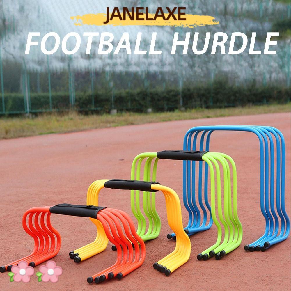 JANELAXE932JN บันได Hurdle แบบพกพา Speed Agility อุปกรณ์การฝึกอบรมฟุตบอล Hurdle, 15/23 ซม.ฟุตบอลความ