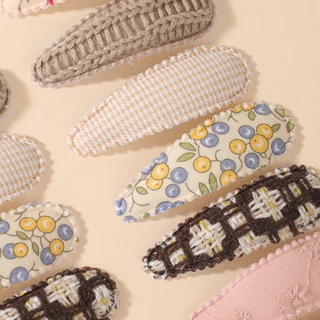 16 ชิ้นพิมพ์สีทึบคลิปผม Handmade Bows เด็กทารก BaBy Barrettes Hairpins พิมพ์ Hairgrips เด็กอุปกรณ์เสริมผมของขวัญ