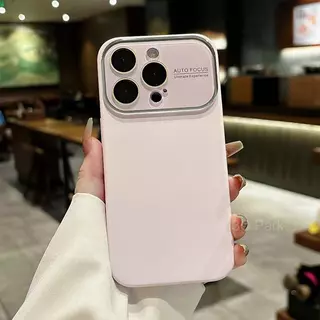 With Logo พร้อมโลโก้ พร้อมหน้าต่างบานใหญ่ เคสโทรศัพท์ซิลิโคนเหลวนุ่มสำหรับ iPhone 17 16 15 14 13 12 11 Pro Max Plus