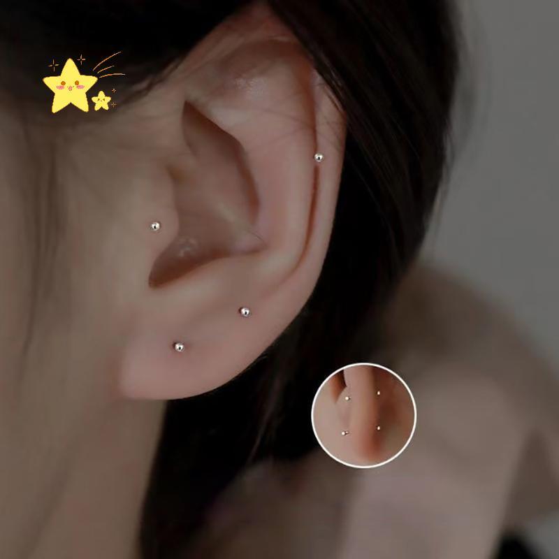 [JBTH] 1 คู่แฟชั่นอินเทรนด์ Mini Zircon ต่างหูสตั๊ดสําหรับผู้หญิงสาวทุกวันเรขาคณิตต่างหูขนาดเล็กหูกร