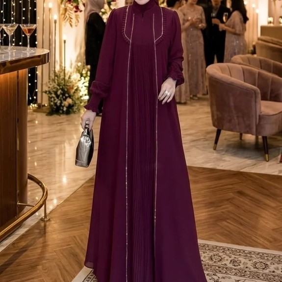 Shireena Modern Syari Gamis Set By Aprilia Hijab / Syari Gamis สวย / Modern Syari Gamis / Luxury Sya