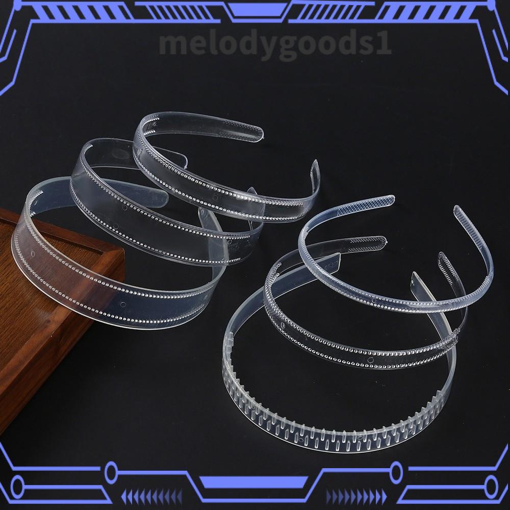 MELODYGOODS ที่คาดผมพลาสติก 3 ชิ้น, DIY ฟันโปร่งใส Hairbands ผม Hoop, ทนทานกิ๊บลื่น 8/18/25 มม.ล้างหน้า Headdress ผู้หญิงอุปกรณ์เสริมผม