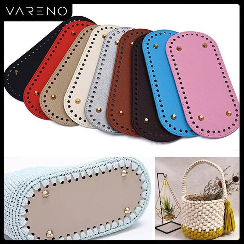 Vareno ฐานกระเป๋าหนัง PU ขนาด22*10ซม. สำหรับกระเป๋าถัก-กระเป๋าถักโครเชต์แบบ DIY ด้านล่าง