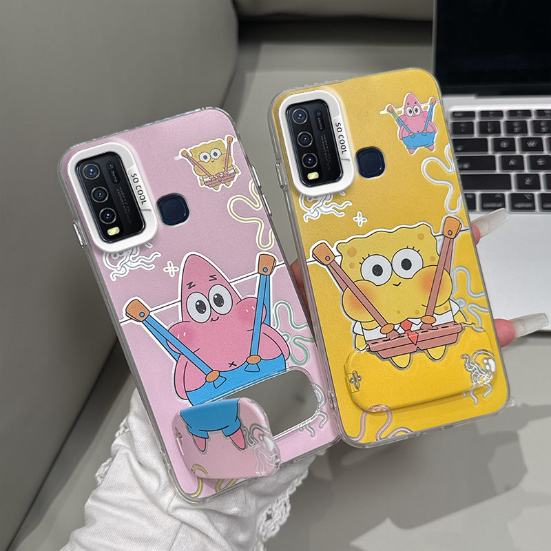 เคส vivo y50 เคส vivo y30 y30i เคส Color Silver Anti fall เคสโทรศัพท์ป้องกัน