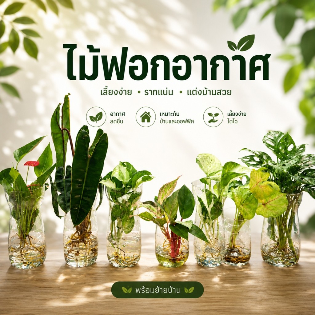 ต้นไม้ฟอกอากาศ (ส่งแบบถอนราก ไม่มีกระถาง) ไม้มงคล รูปที่ 5