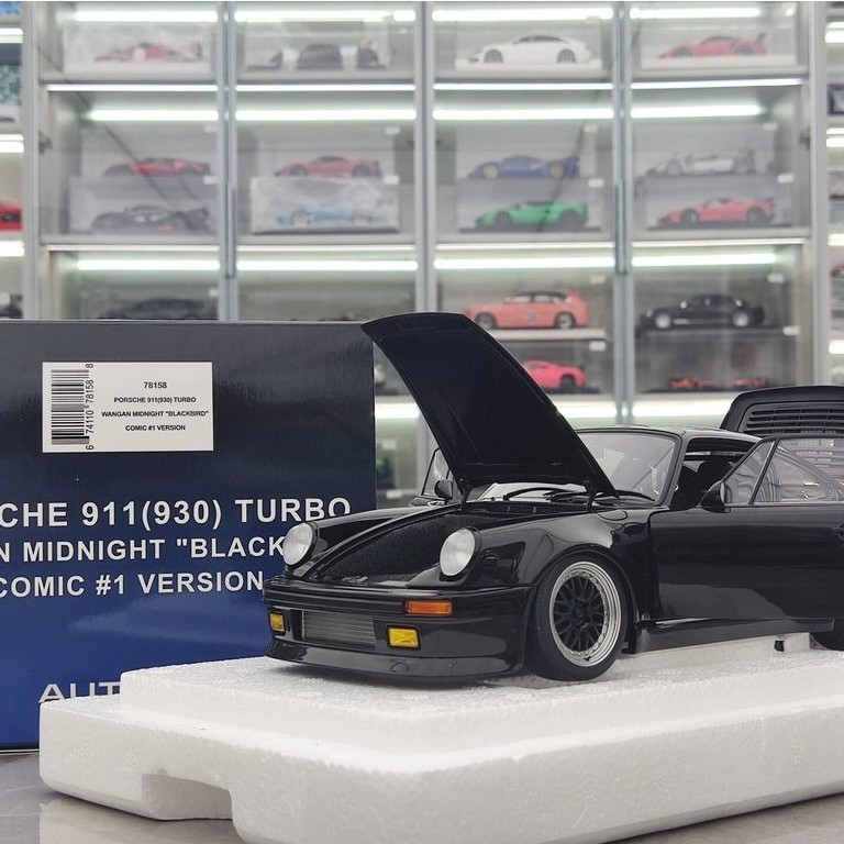 现货1AUTO Art 1/18 保时捷930 Turbo (BlackBird) 黑