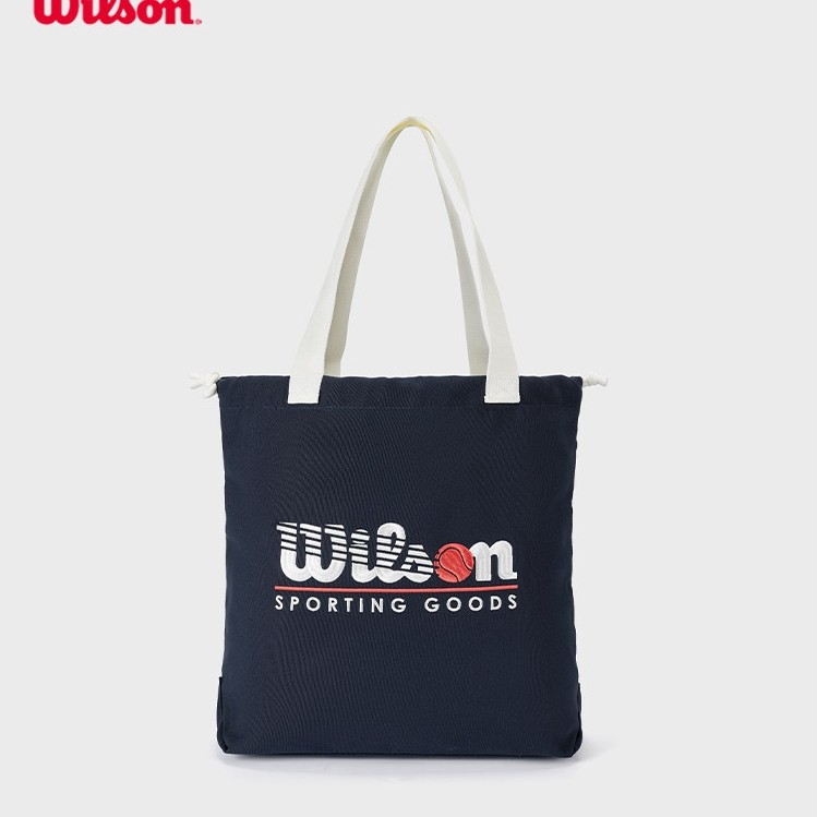 Wilson Wilson Classic ปัก LOGO ความจุขนาดใหญ่ Daily Commuter All-Match กระเป๋าสะพายกีฬากระเป๋าเทนนิส