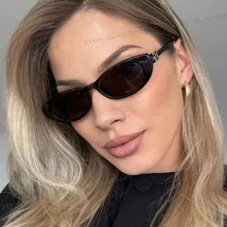 คลาสสิกกรอบขนาดเล็ก Cat Eye Shade Anti Blue Light แว่นตาสําหรับผู้หญิงรูปไข่ UV Protection Shade แว่นตากันแดด