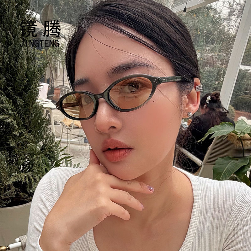 แว่นตากันแดดแฟชั่นสตรีรูปไข่แมวตา