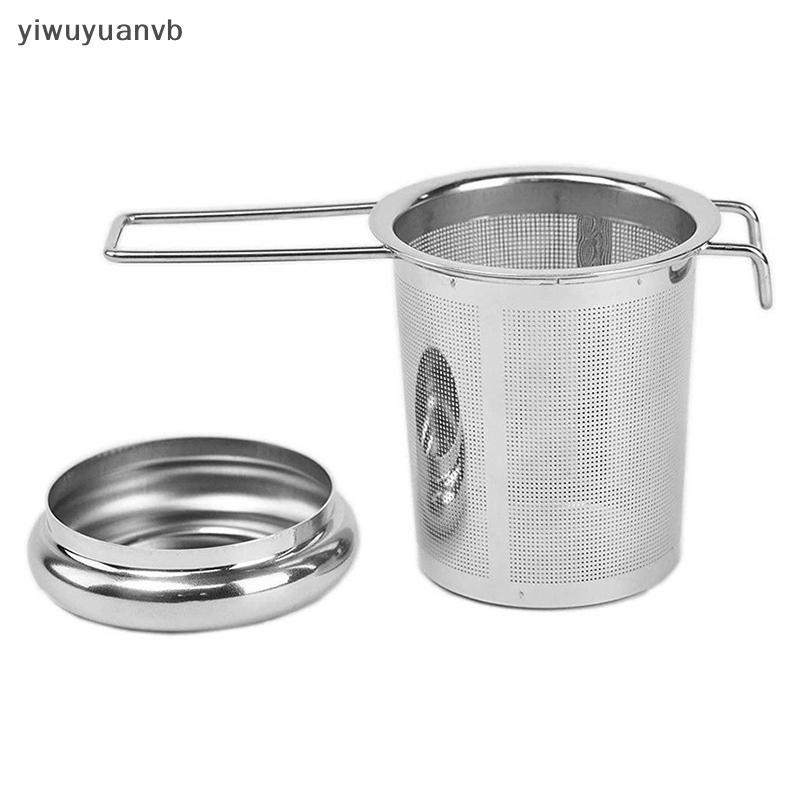 Yiwuyuanvb] พรีเมี่ยมสแตนเลสกรองชาขยายพับจับหลวมชา Drainer พร้อมฝาปิด Anti-Scald Multi-Purpose กรองชาใหม่