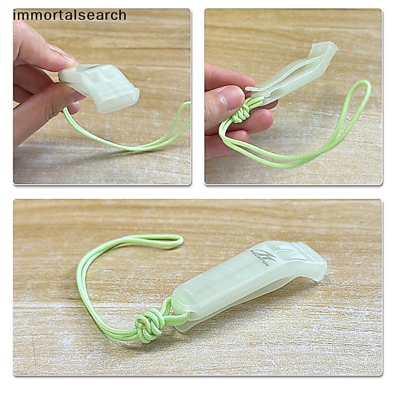 IMMO 1 PC Outdoor Survival: วิทยุสัญญาณเสียงและแสง LED นกหวีดสองความถี่สำหรับการป้องกันและการเอาตัวรอดในกีฬาทางน้ำ