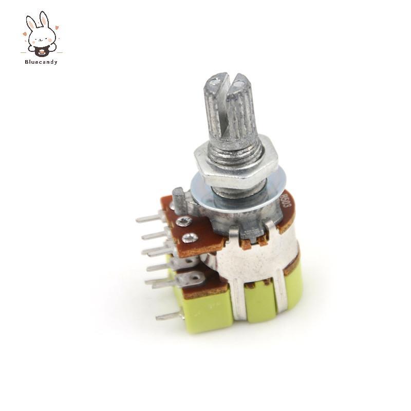 [Bluecandy] B50K 50K Ohm Dual Linear Taper Volume Control Switchesometer Switch ใหม่