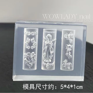 แม่พิมพ์แต่งเล็บซิลิโคนทิวลิปลูกบอลสามมิติ Eros ลูกไม้ diy เล็บโปร่งใสตกแต่งเครื่องมือทนอุณหภูมิสูง