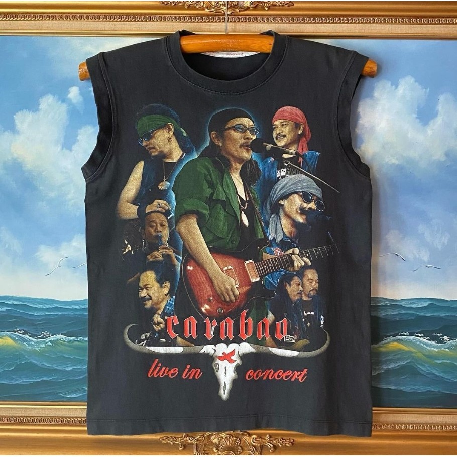 เสื้อกล้ามแขนกุด ลายคาราบาว Live in concert ดีไซน์แฟชั่นสตรีท ผ้าฝ้าย100% ขนาด S-3XL