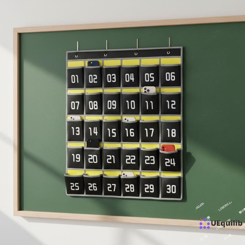 Uequilib ที่วางโทรศัพท์ติดผนัง Multi Poet 24 ช่องแขวนกระเป๋าสําหรับห้องเรียนหรือจัดเก็บสํานักงานใหม่