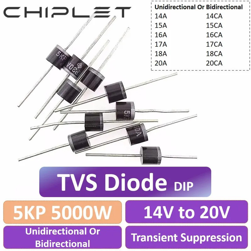 5 ชิ้น TVS 5000W 5KP14A 15 5KP16A 5KP17CA 18 5KP20CA Transient Suppression Diode Unidirectional Bidi