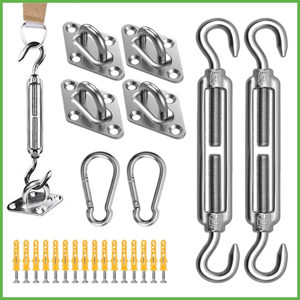 Shade Sail ชุดฮาร์ดแวร์ Sail Fixing อุปกรณ์เสริมมัลติฟังก์ชั่น Sun Shade ฮาร์ดแวร์ชุดสําหรับ Boating