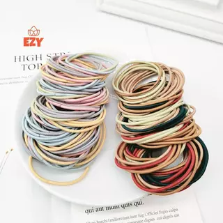EZY 100 ชิ้นหญิงสาวยางรัดผมผูกเชือกยืดหยุ่น Hairband ผู้ถือผมหางม้า s Scrunchies ใหม่