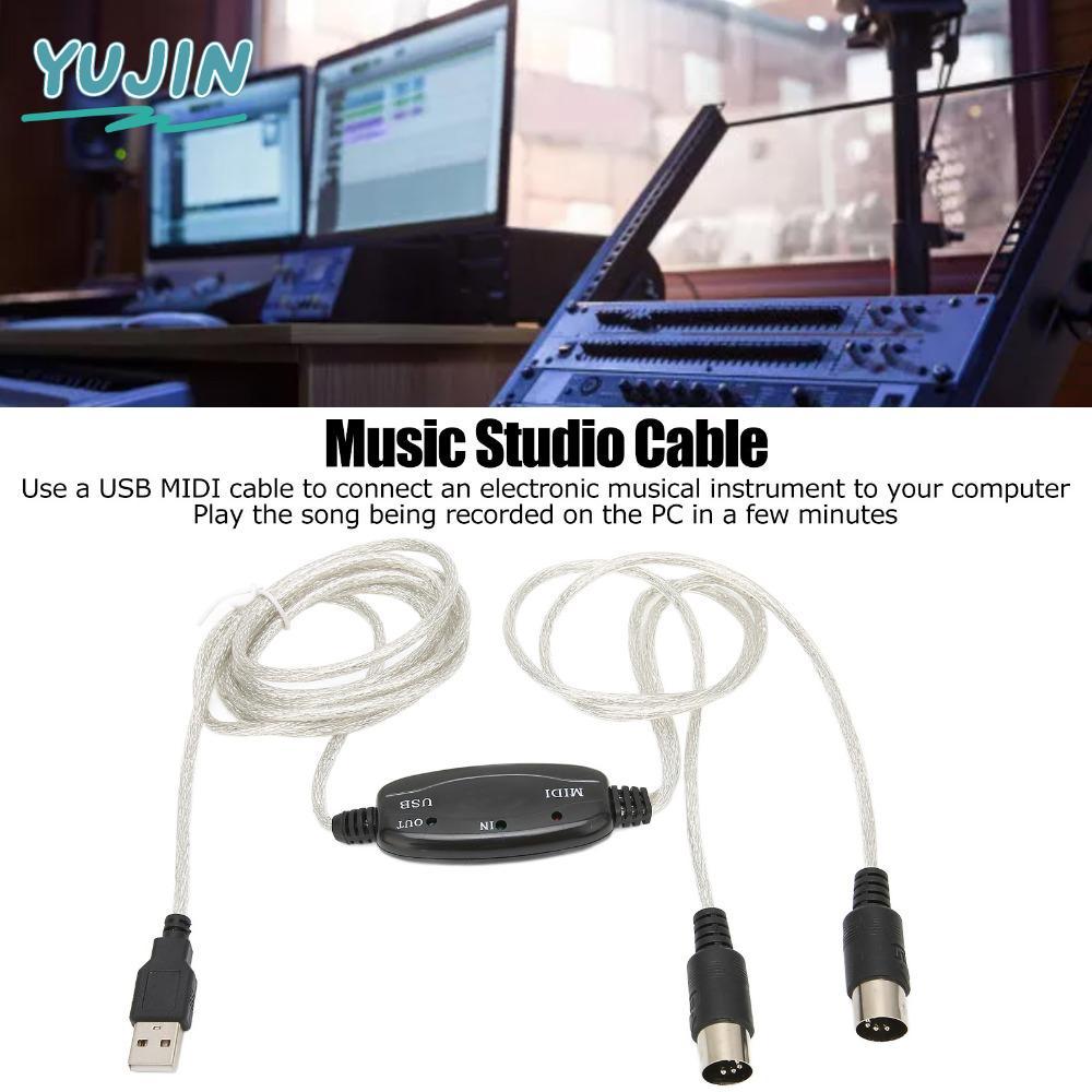 YUJIN สาย USB to MIDI, ไม่มีไดร์เวอร์ต้องการ 2 m//6.5ft 16 ช่อง PC to Synthesizer, สะดวกและปฏิบัติ P