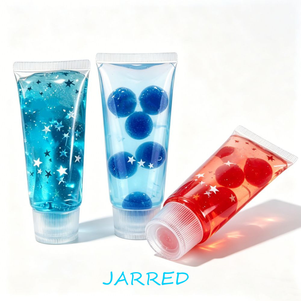 JARRED Facial Cleanser Fidget, Non-Bounce Sensory ยาสีฟัน Squishy ของเล่น, ความแปลกใหม่นุ่มยืดหยุ่นหยิก Shapeable Squishy ของเล่นของขวัญวันเกิด