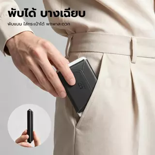 GOOJODOQ 2-in-1 Card Wallet Magnetic Bracket หนังทนต่อการสึกหรอสามช่องใส่การ์ด