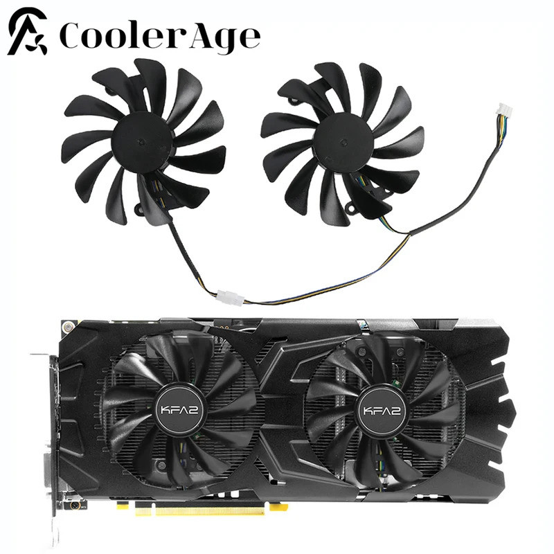 95 มม.GTX1070 GTX1080/1070Ti พัดลมการ์ดสําหรับ KFA2 GALAX GTX 1070 1070Ti 1080 EX DIY ไม่ใช่ LED กรา