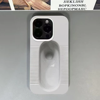รูปแบบห้องน้ํานั่งยองตลกเหมาะสําหรับ iPhone 15 Pro Thin Case เคสซิลิโคนอ่อนนุ่ม 14 ProMax 17 Pro 16 Pro Max 11 Pro Max XS Max 17 12 13 Pro