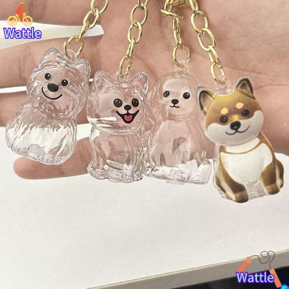 WATTLE พวงกุญแจของที่ระลึกแบบพกพา, อุปกรณ์ DIY โปร่งใสจี้เก็บขนสุนัข, แคปซูลเก็บขนสัตว์น่ารักภาชนะใส่ผมสัตว์เลี้ยงของที่ระลึก