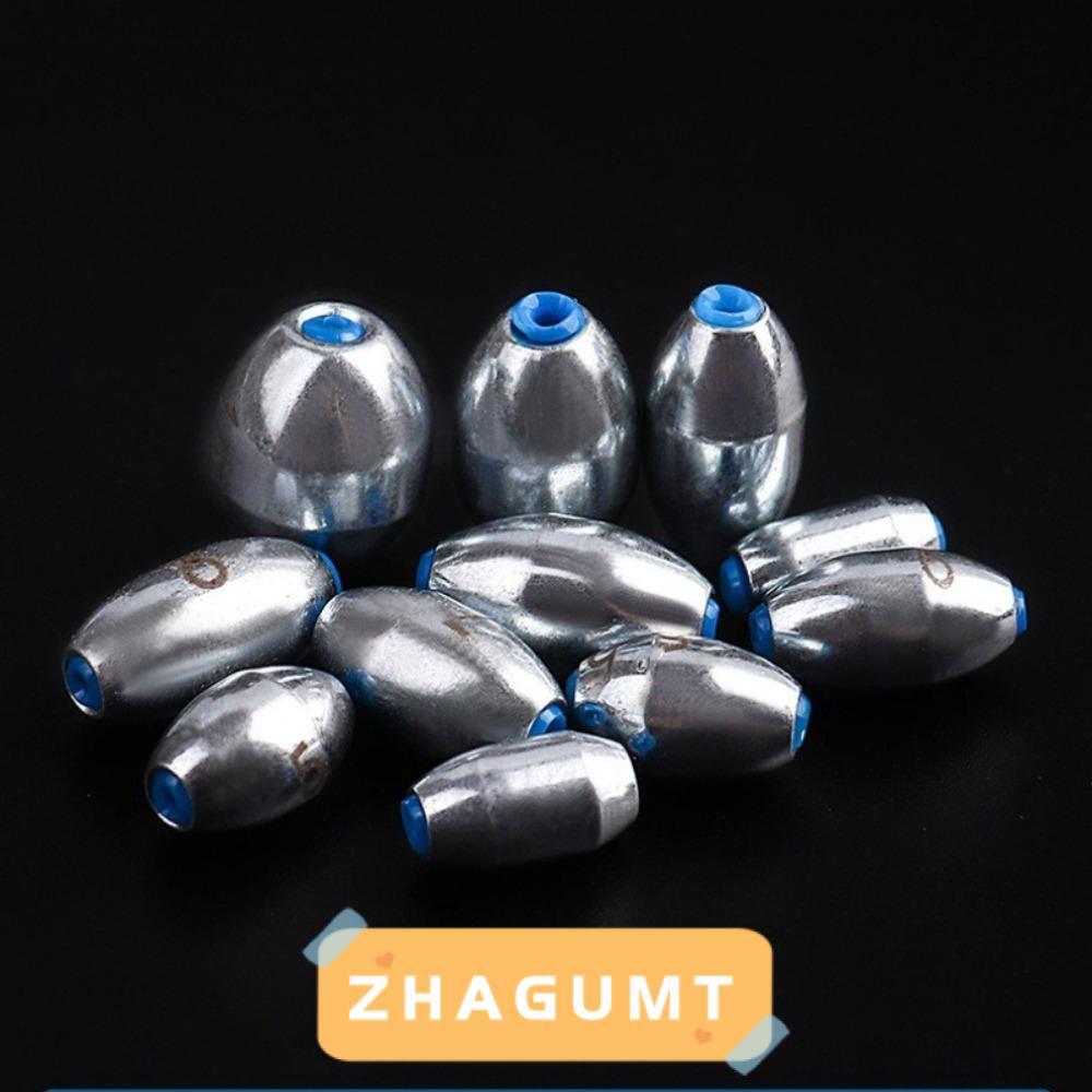 ZHAGUMT366KB 20pcs ตกปลาน้ําหนัก Sinker,โลหะผสมเหล็กคาร์บอนวัสดุปลาคาร์พตกปลา Sinkers, 3g/4g/5g/6g/7g/8g/9g/10g น้ําหนักตะกั่วตกปลา Slip Shot Sinkers Tackle