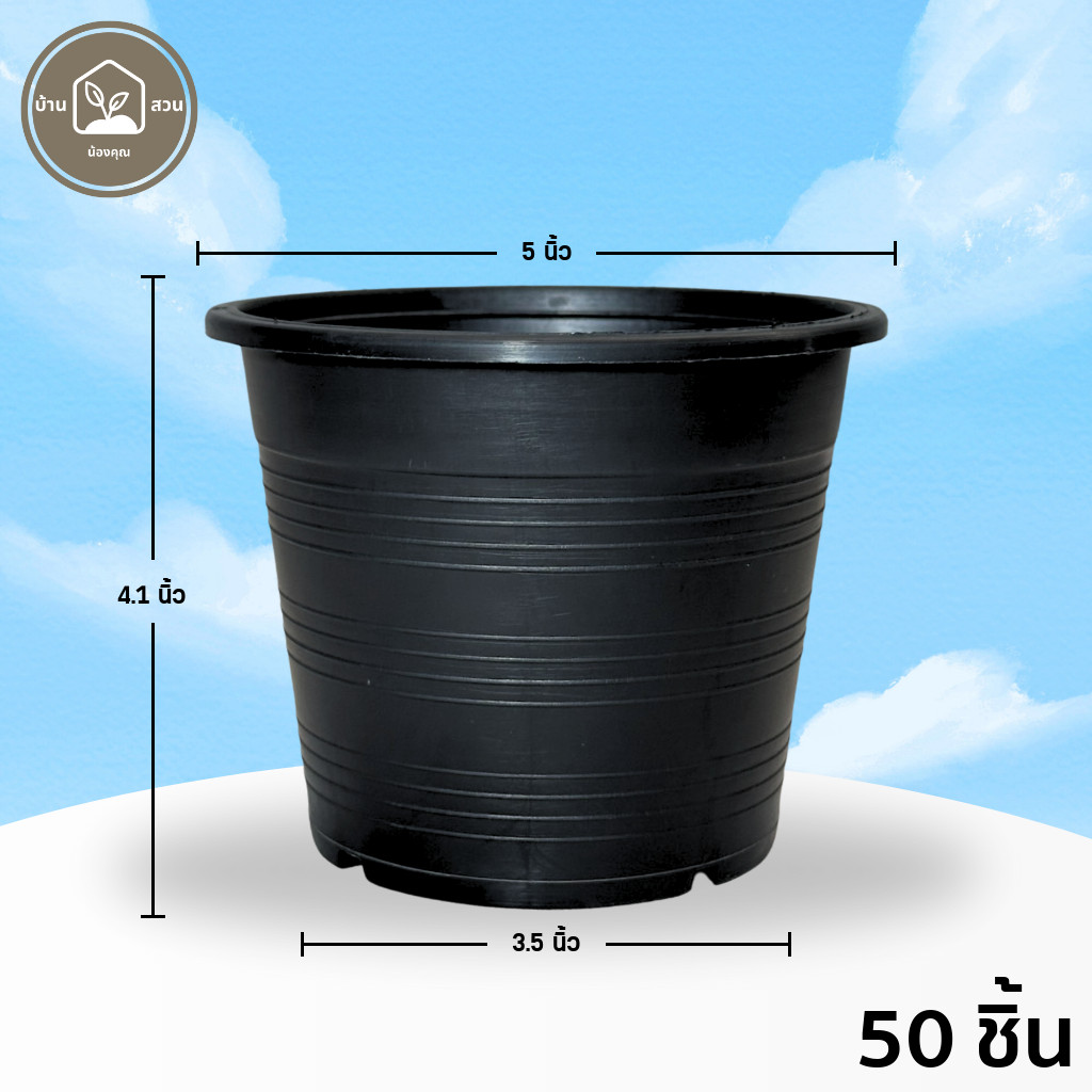 กระถาง 5 6 นิ้ว สีขาว ยกมัด 10 50 ใบ