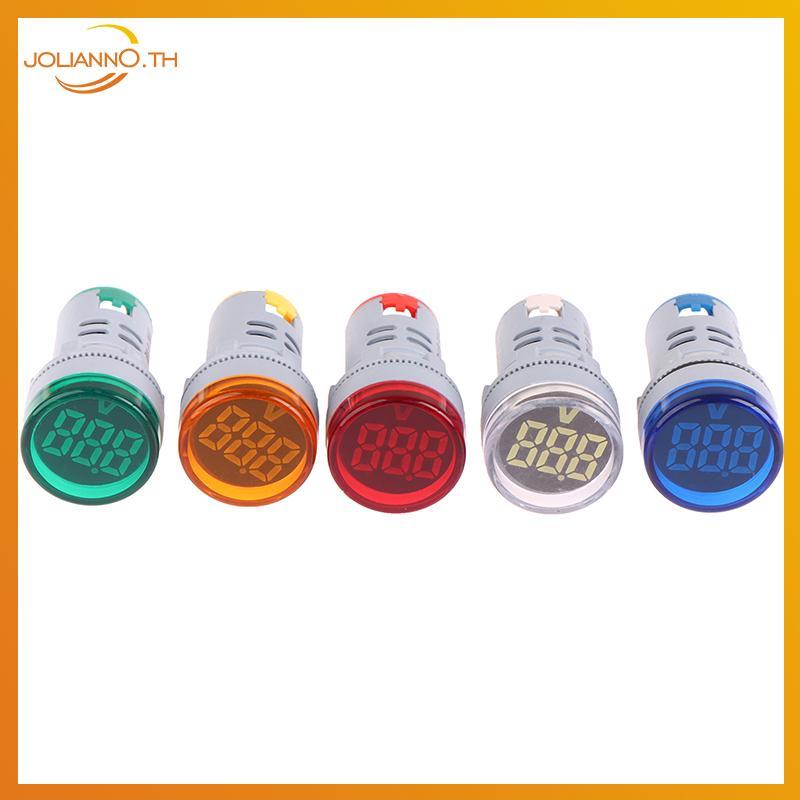 Joliann0 22 มม.AD16-22DSV Mini แรงดันไฟฟ้า LED Digital Display โวลต์มิเตอร์ตัวบ่งชี้สัญญาณไฟ/Pilot โคมไฟ th