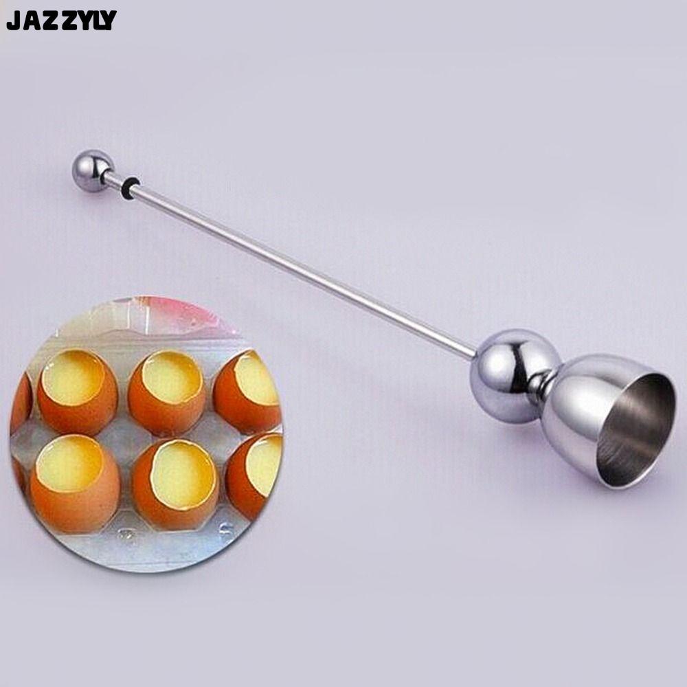 จัดส่งรวดเร็วJAZZYLY Egg Opener Tools Shell Stainless Steel Egg-Knocker Egg Cracker