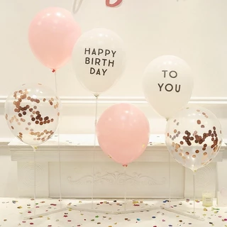 【จัดส่งวันนี้】10 นิ้ว ลูกโป่งขาวHappy Birthday To Youลูกโป่งกลมขาว ลูกโป่งวันเกิด ลูกโป่งชุด สําหรับตกแต่งปาร์ตี้วันเกิด