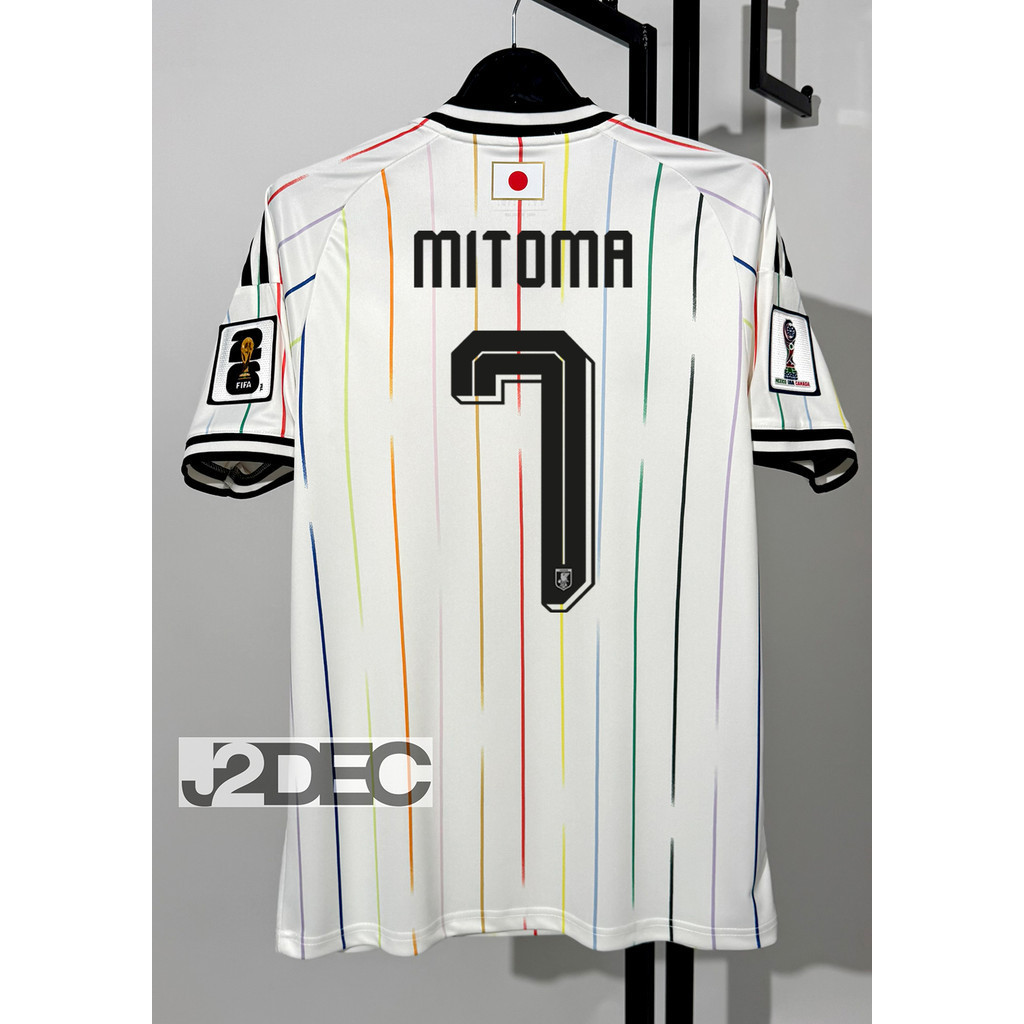 ใหม่!! เสื้อฟุตบอลโลกทีม ซามูไรบลู [ 3A ] เกรดแฟนบอล Away เยือน ปี 2026 ฟลูออฟชั่น-WC ชื่อเบอร์นักเตะครบทุกคน