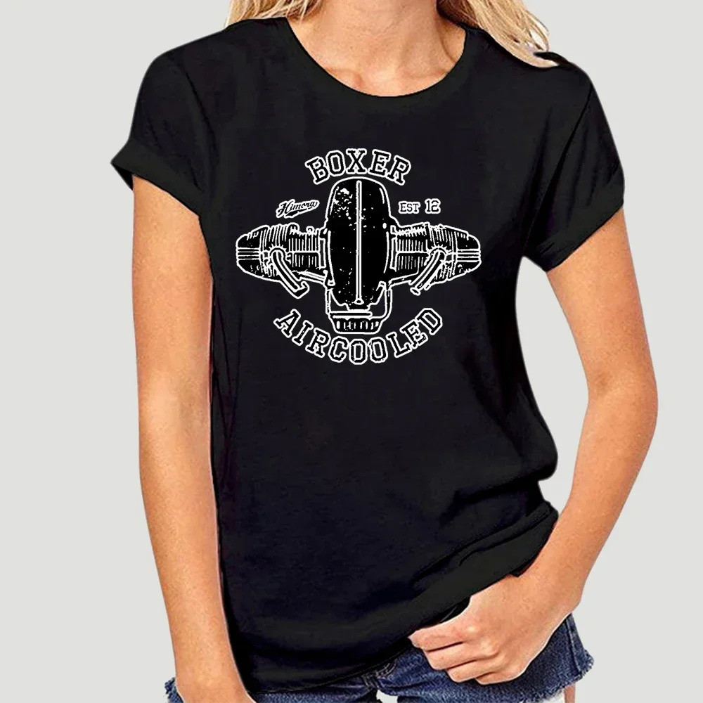 เสื้อยืดคอตตอนเยอรมันลาย BOXER AIRCOOLED สำหรับมอเตอร์ไซค์ R100 R80 R65 R nineT nine T Scrambler รุ่