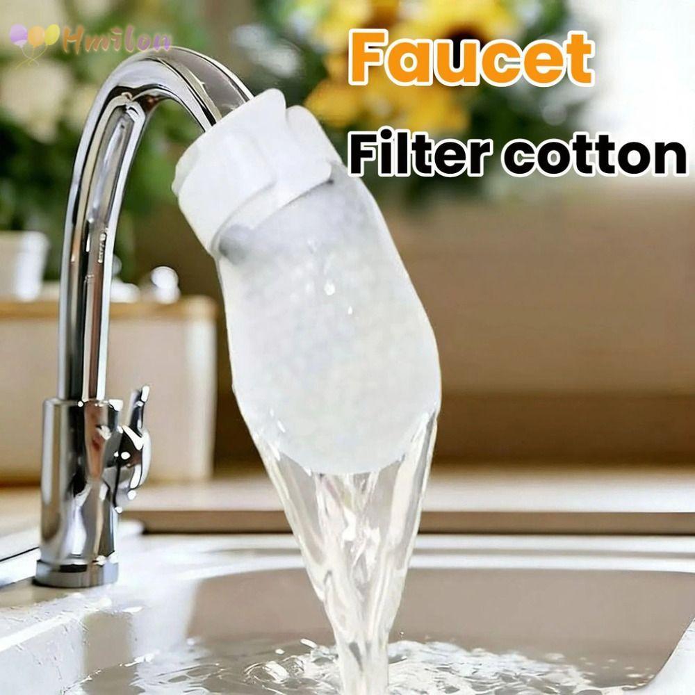HMILON 10/20/50 ชิ้นก๊อกน้ํากรอง, หนาพร้อม T-strap Faucet Filter Cotton, Anti-splash Universal Tap Water Filter Bag
