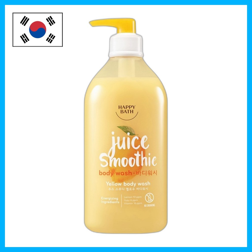 [happy bath] Juice Smoothie Yellow Body Wash กลิ่น Yuzu 820g, 1 ชิ้น / Korean Body Wash / กลิ่น Yuzu