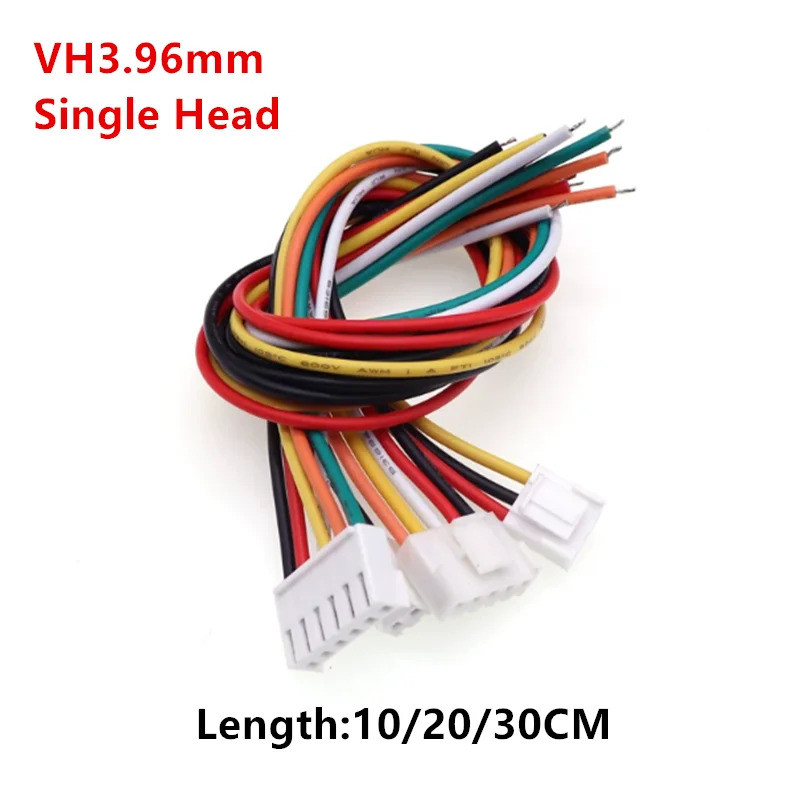 JST VH 3.96 มม.Pitch Single Female Plug Wire Cable Connector 2P 3 4 5 6 8 10 Pin VH3.96 22AWG สายไฟ 