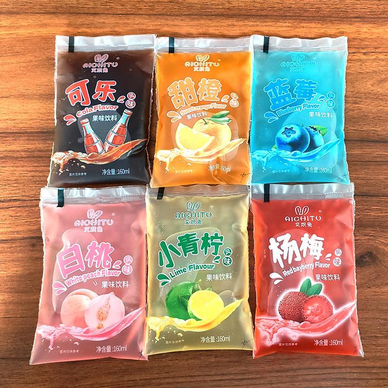 Old-fashioned Bagged Fruity Drink Influencer Old-fashioned Ice Bag After 80 วัยเด็ก Nostalgic School