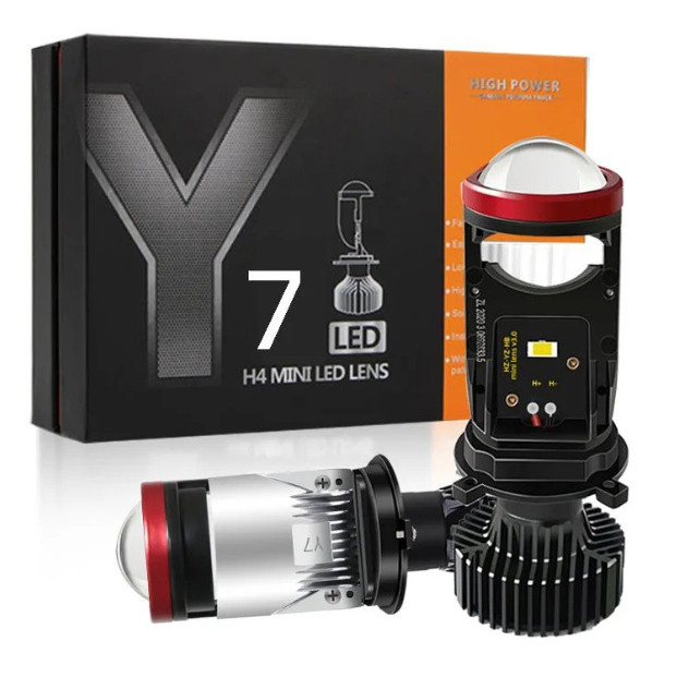ใหม่ Y6D Y7DY8 ไฟหน้ารถ LED H4 พร้อมเลนส์ Super Bright Concentrate สูง Low Beam ไฟหน้า Fisheye Light