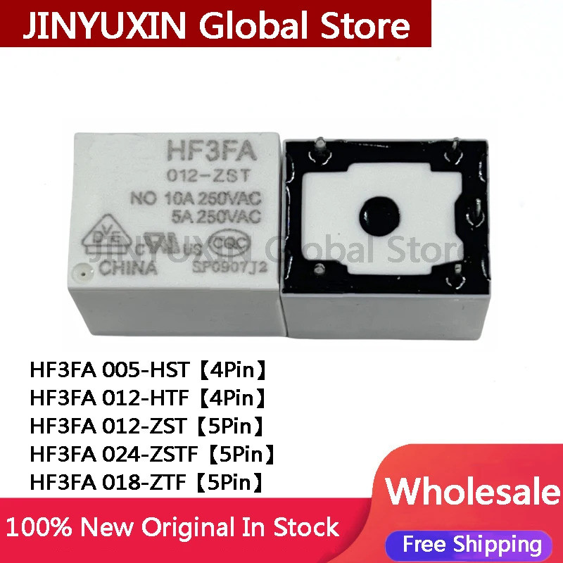 5PCS HF3FA 005-HST HF3FA 012-HTF 4 针 HF3FA 012-ZST HF3FA 024-ZSTF HF3FA 018-ZTF 5 024-HST HTF รีเลย์