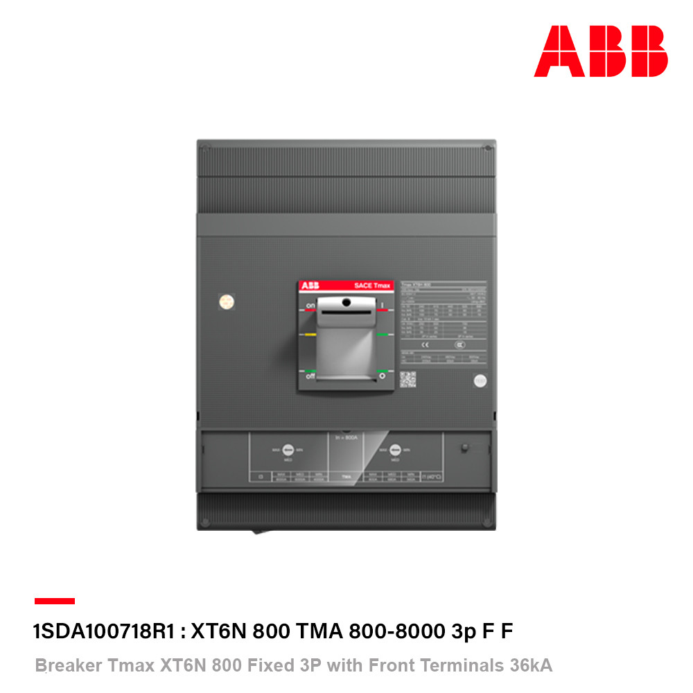 ABB Breaker Tmax XT6N 800 Fixed 3P 800A with Front Terminals 36kA | 1SDA100718R1 | ACB